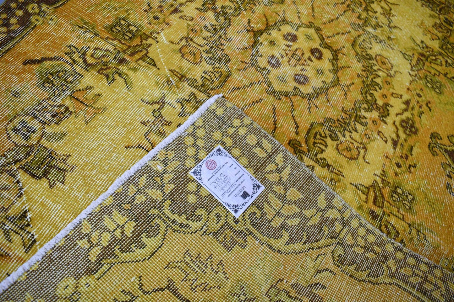 Geel vintage vloerkleed - D902 - Lavinta