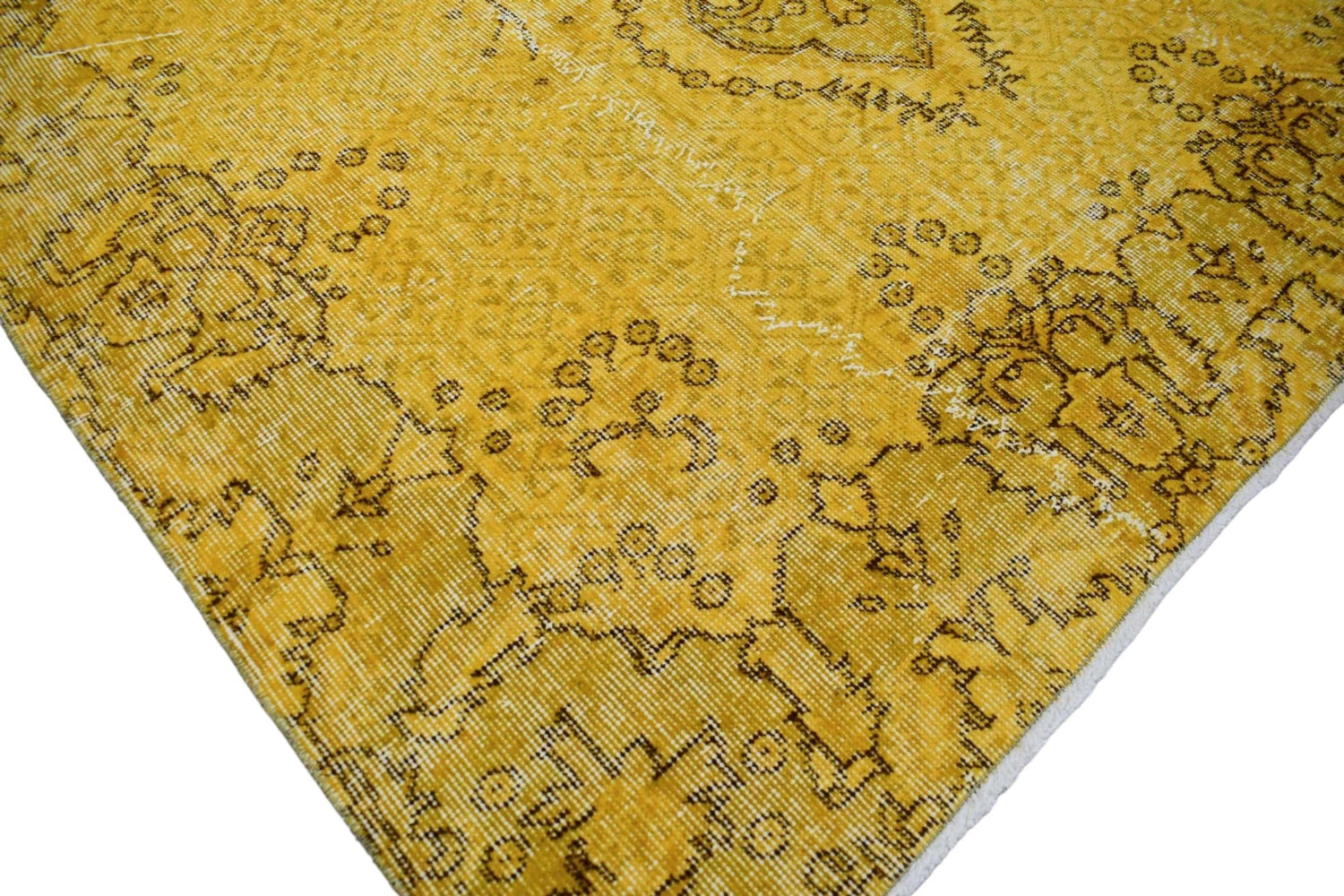 Geel vintage vloerkleed - E417 - Lavinta