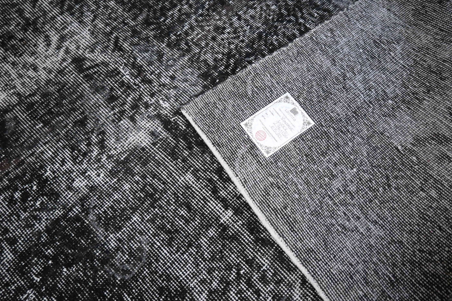 Grijs zwart vintage vloerkleed - E530 - Lavinta
