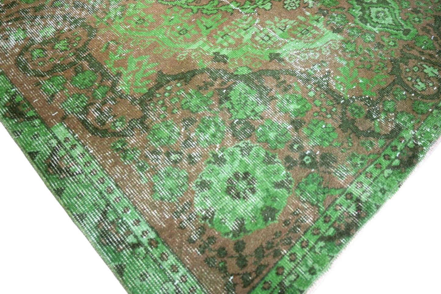 Groen vintage vloerkleed - E529 - Lavinta