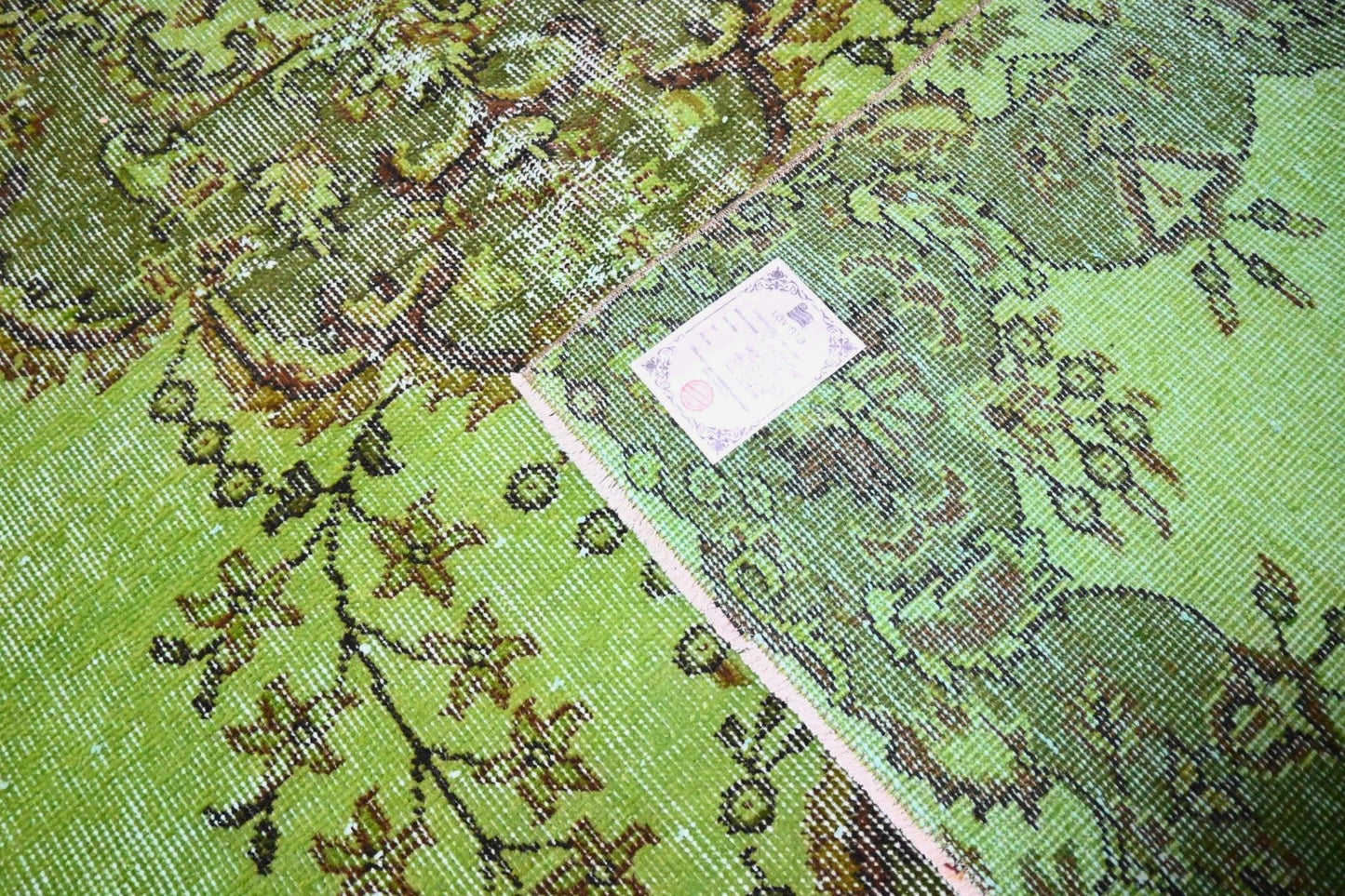 Groen vintage vloerkleed - E572 - Lavinta