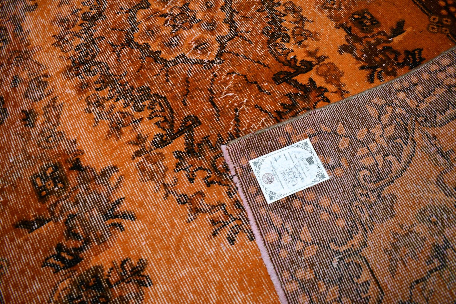 Oranje vintage vloerkleed - D435 - Lavinta
