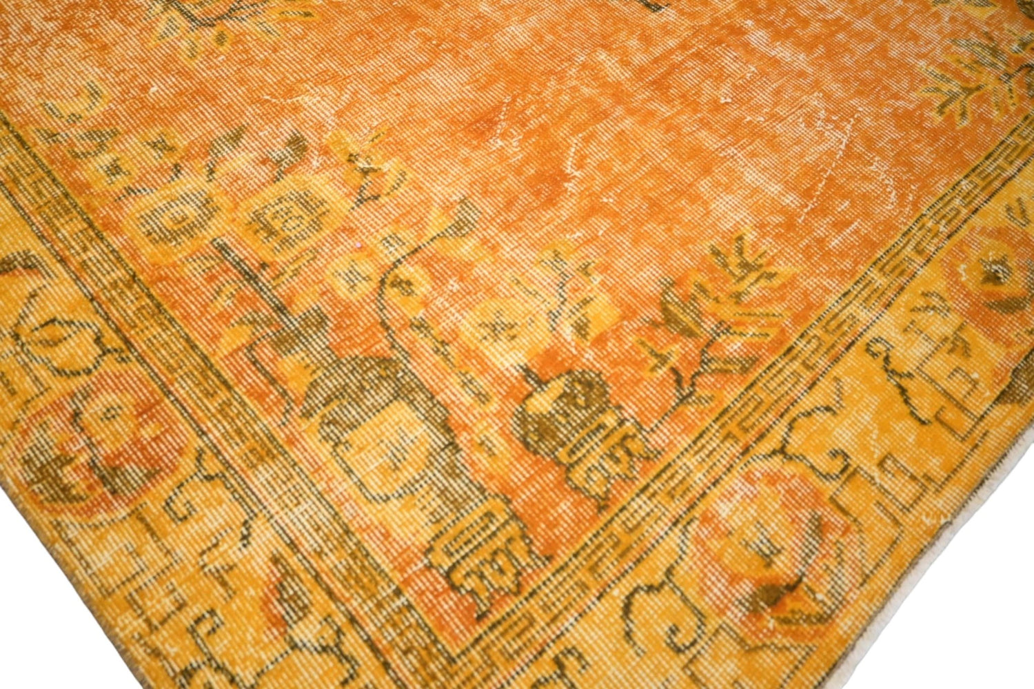 Oranje vintage vloerkleed - E539 - Lavinta