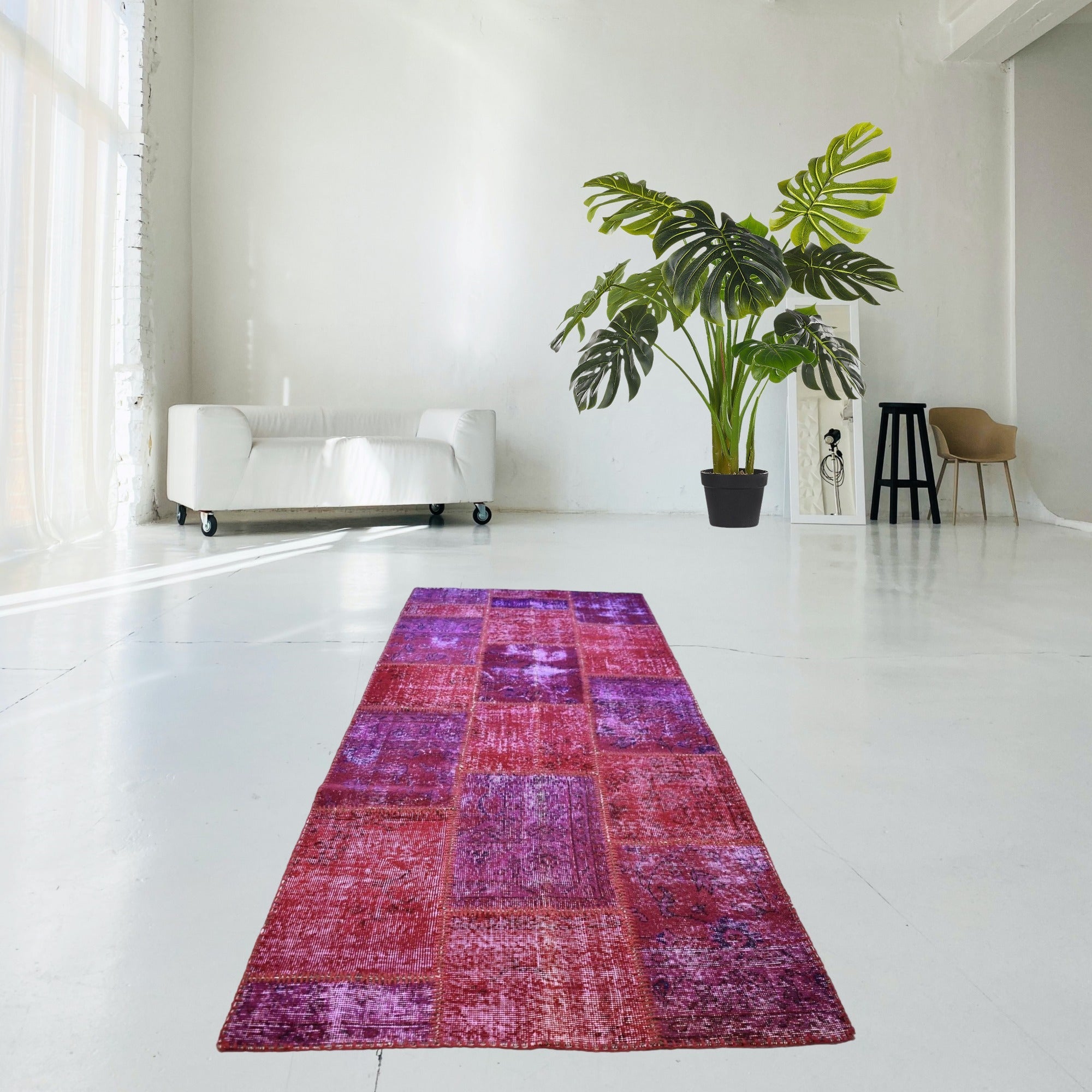 Patchwork rug Pink - D242