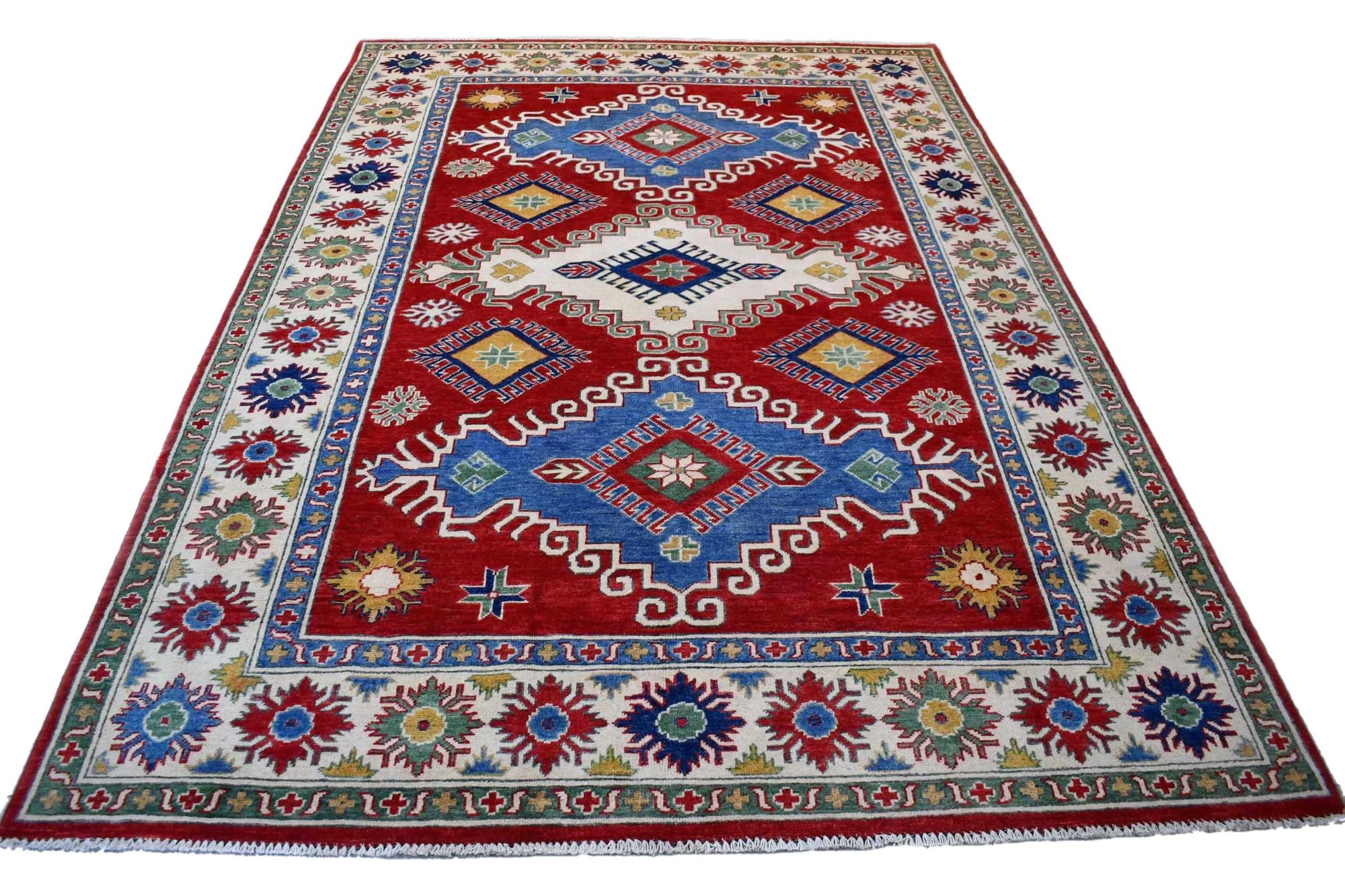 Rood kazak vloerkleed - x3759