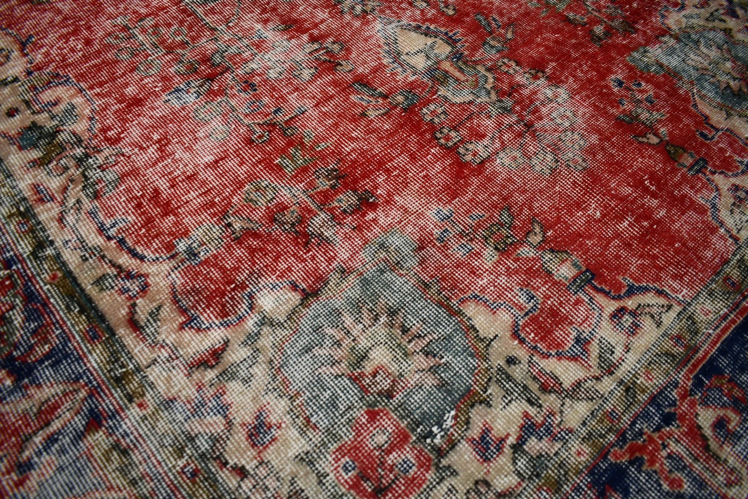 Rood vintage vloerkleed - D385 - Lavinta