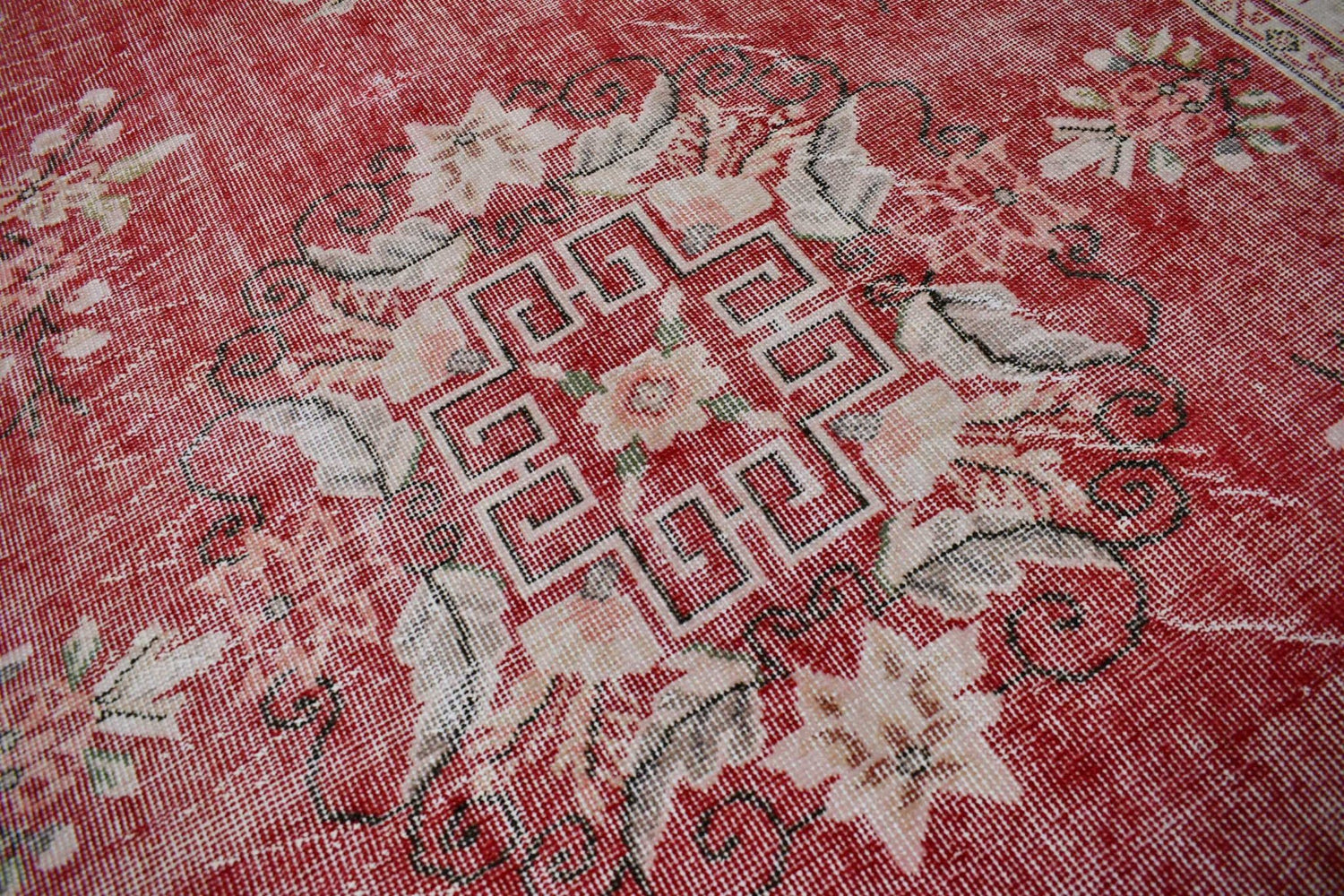 Rood vintage vloerkleed - E178 - Lavinta
