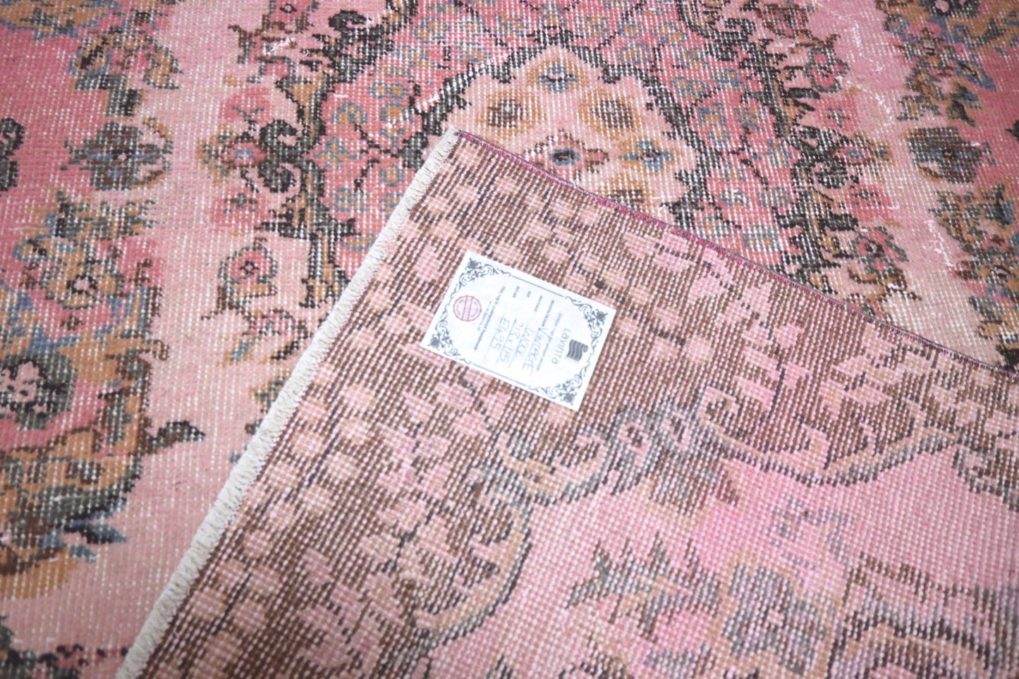 Roze vintage vloerkleed - E495 - Lavinta
