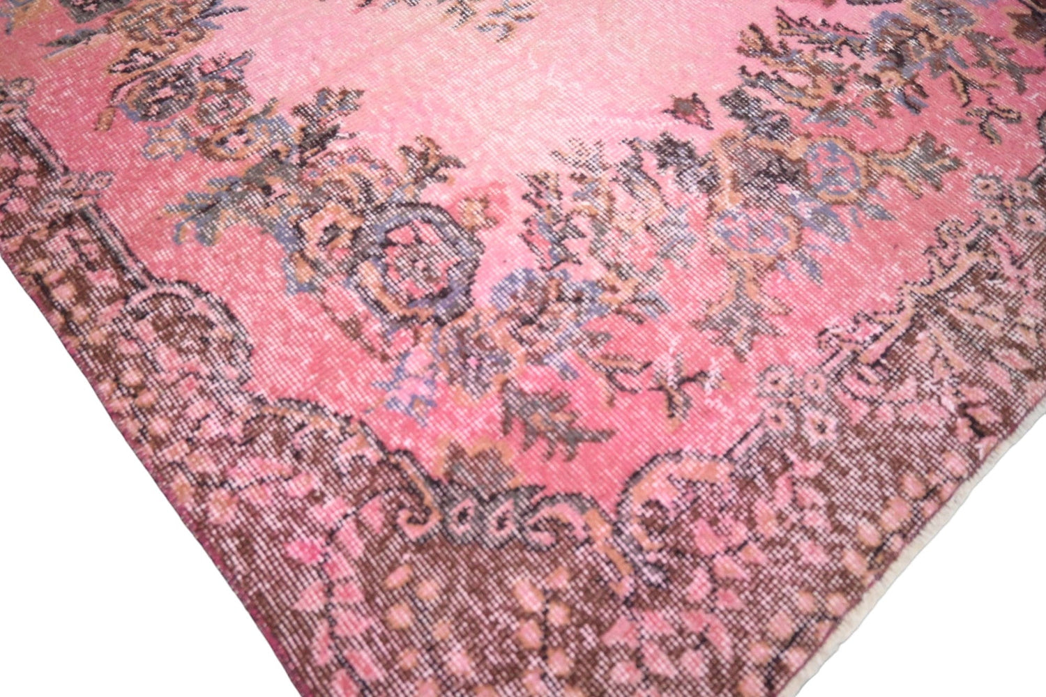 Roze vintage vloerkleed - E495 - Lavinta