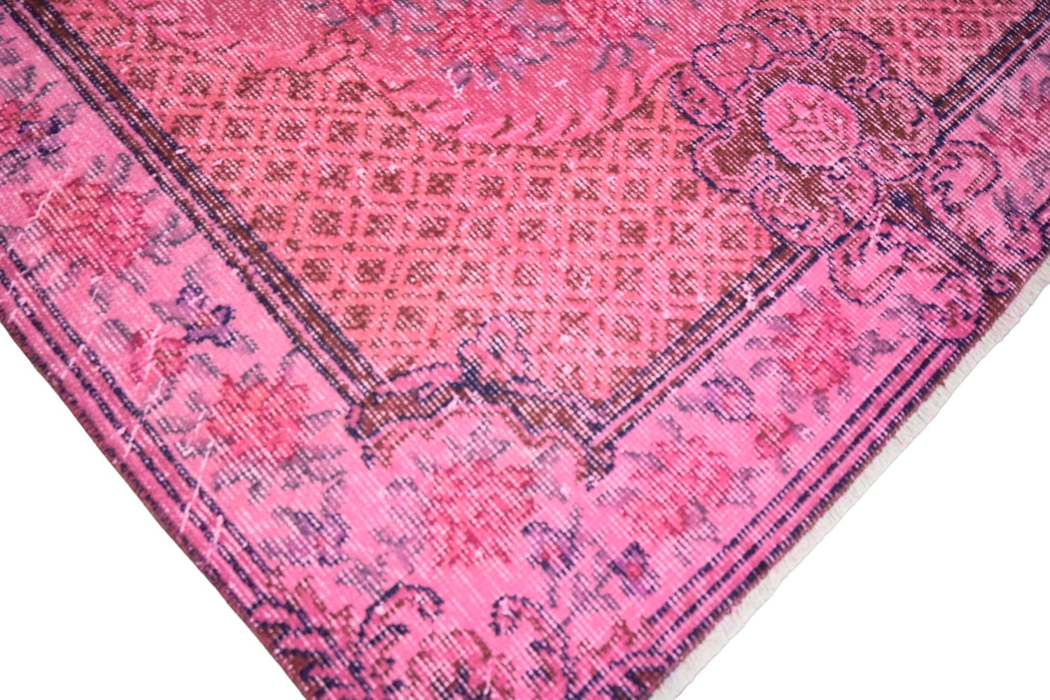 Roze vintage vloerkleed - E516 - Lavinta