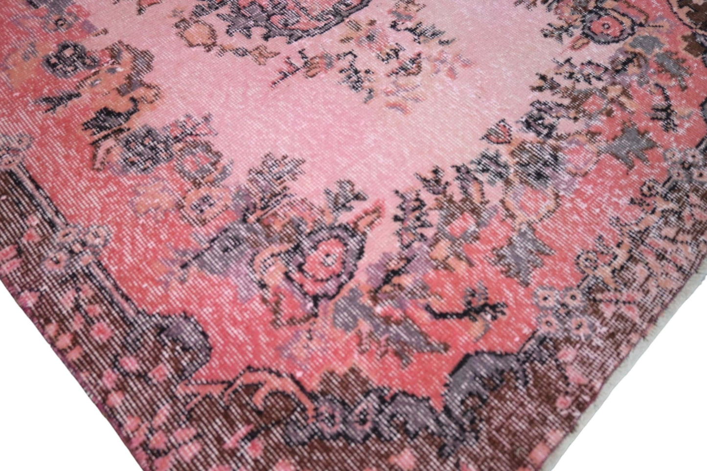 Roze vintage vloerkleed - E535 - Lavinta