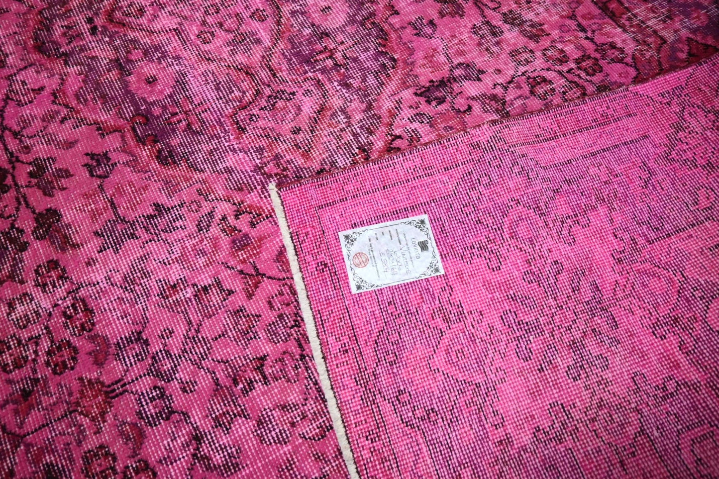 Roze vintage vloerkleed - E584 - Lavinta