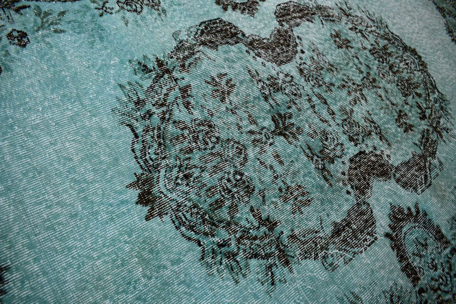 Turquoise vintage vloerkleed - D536 - Lavinta