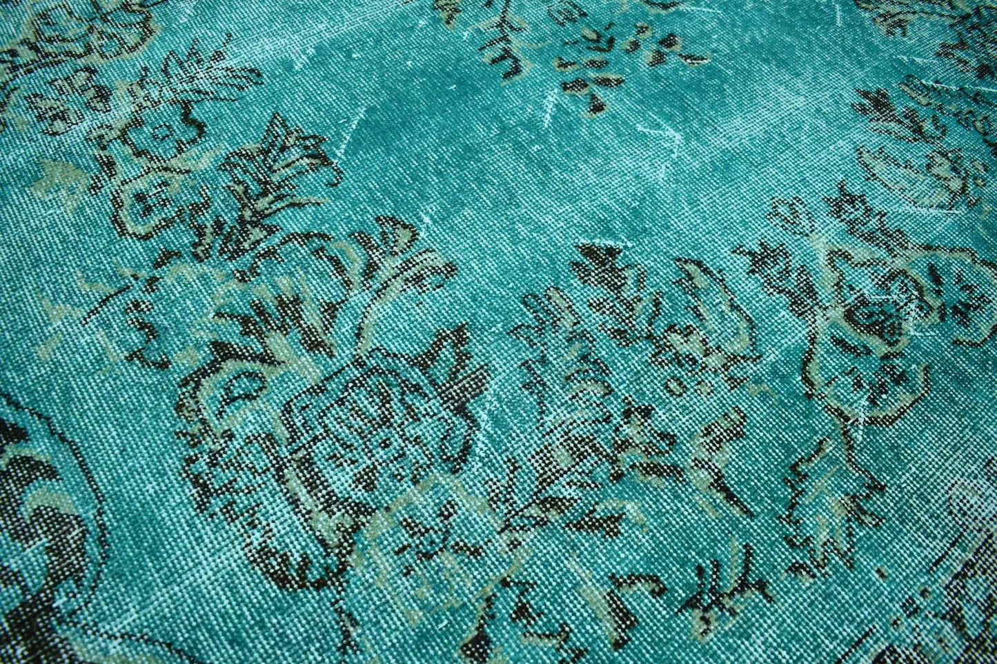 Turquoise vintage vloerkleed - D553 - Lavinta