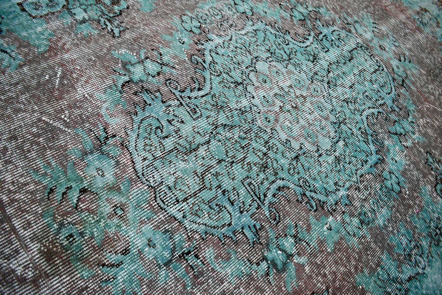 Turquoise vintage vloerkleed - D643 - Lavinta
