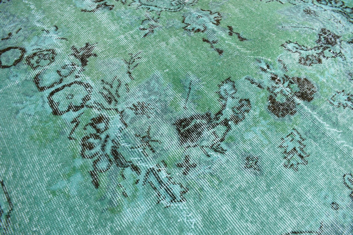 Turquoise vintage vloerkleed - D753 - Lavinta
