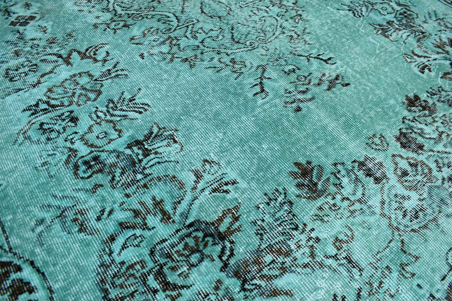 Turquoise vintage vloerkleed - D760 - Lavinta