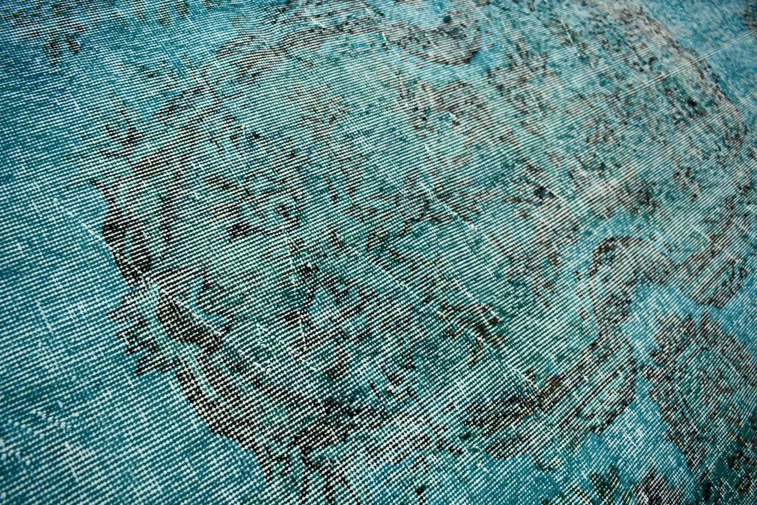 Turquoise vintage vloerkleed - D857 - Lavinta