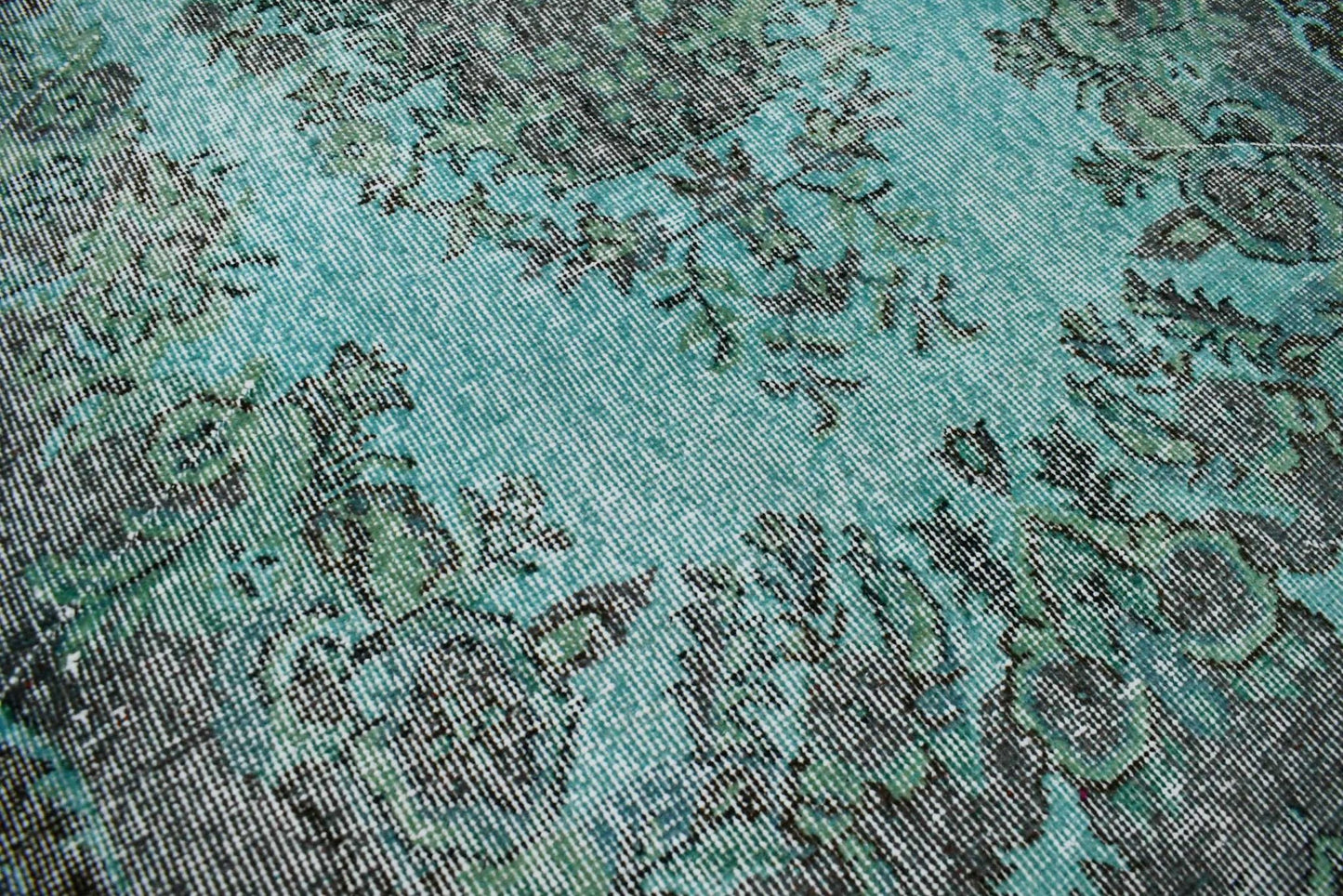 Turquoise vintage vloerkleed - D871 - Lavinta