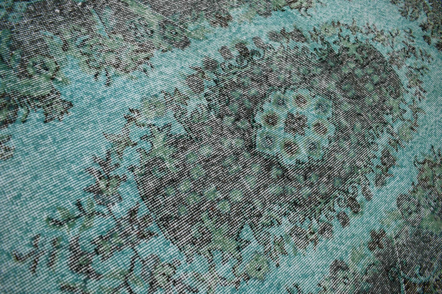 Turquoise vintage vloerkleed - D871 - Lavinta