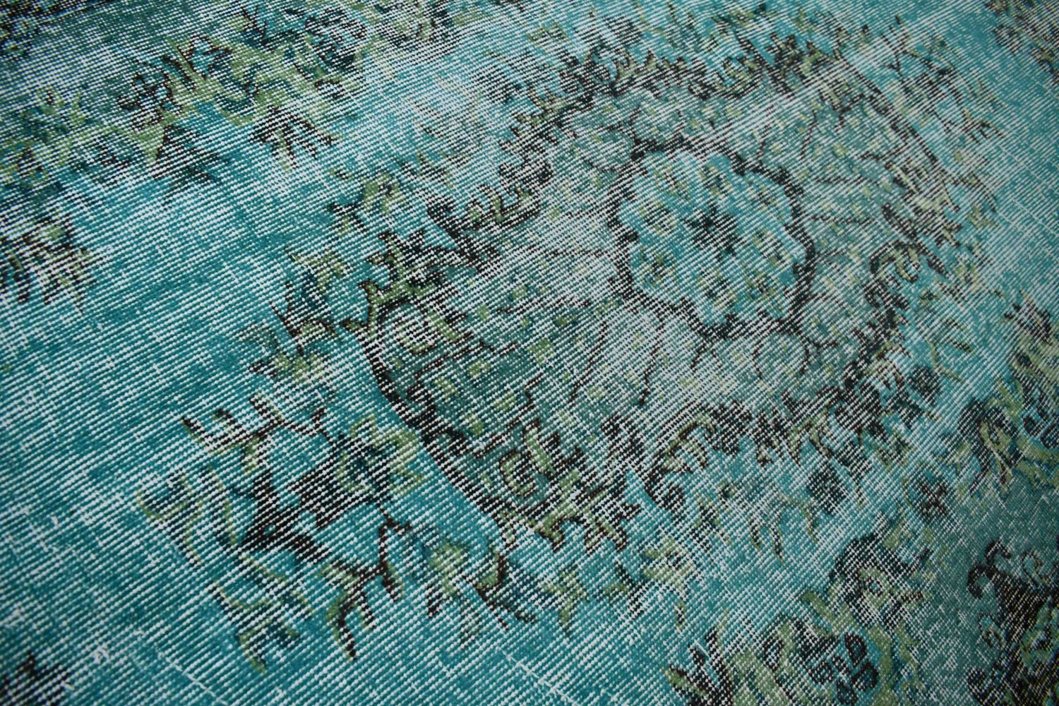 Turquoise vintage vloerkleed - D913 - Lavinta