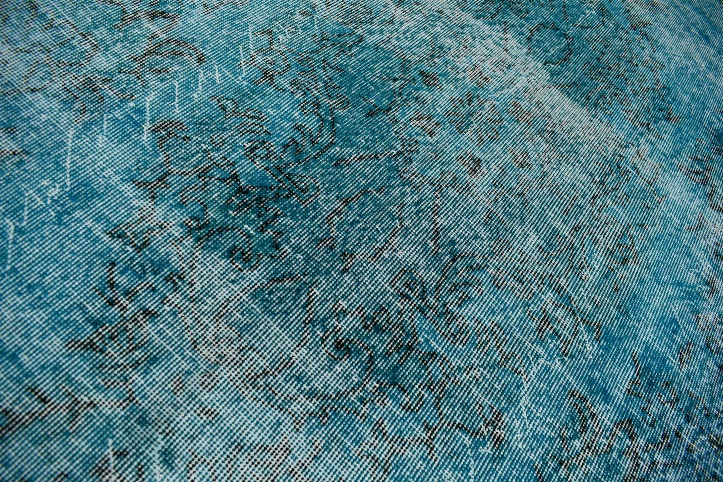 Turquoise vintage vloerkleed - D942 - Lavinta
