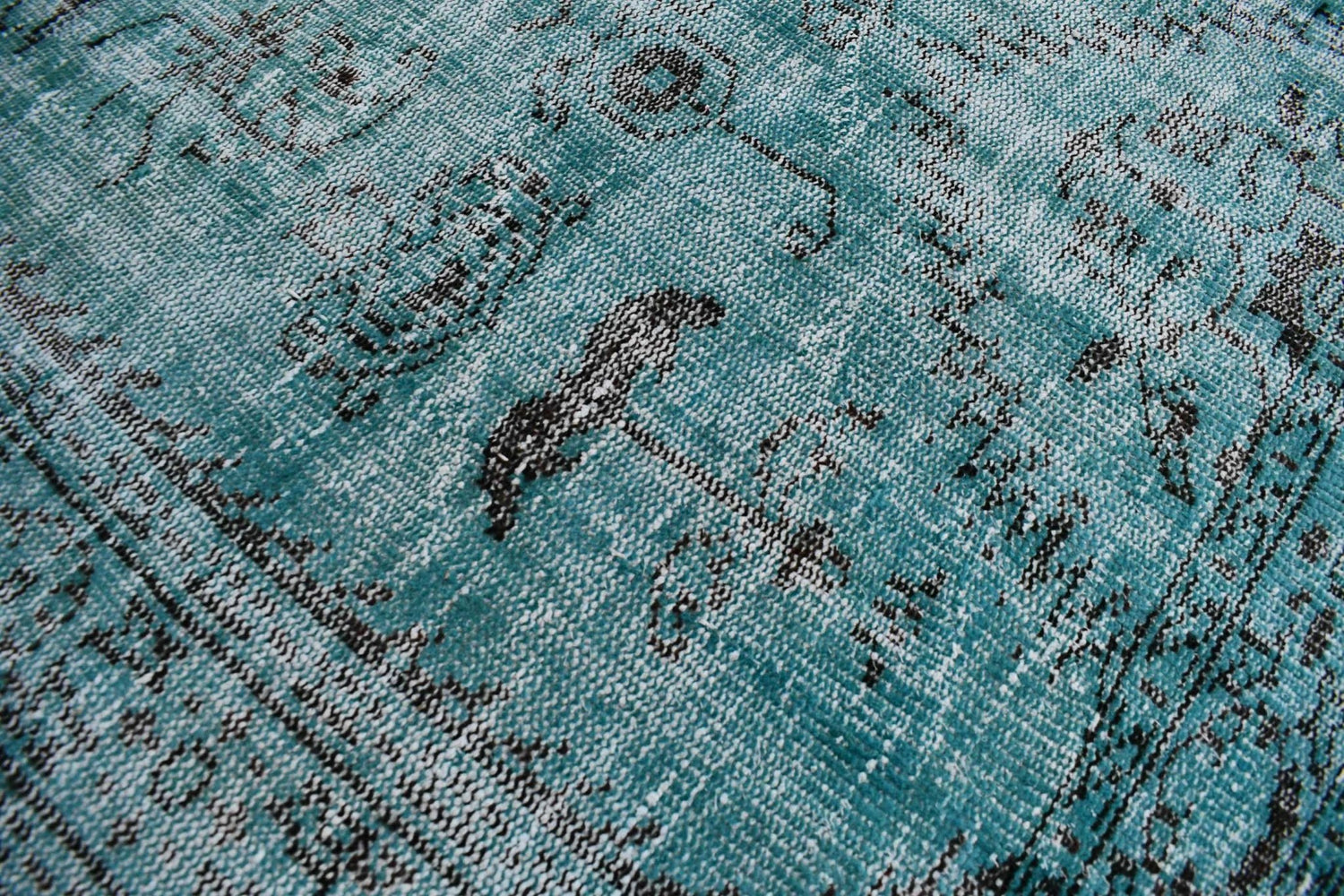 Turquoise vintage vloerkleed - D954 - Lavinta