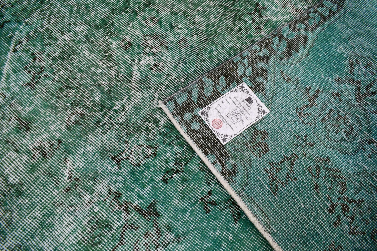 Turquoise vintage vloerkleed - E161 - Lavinta