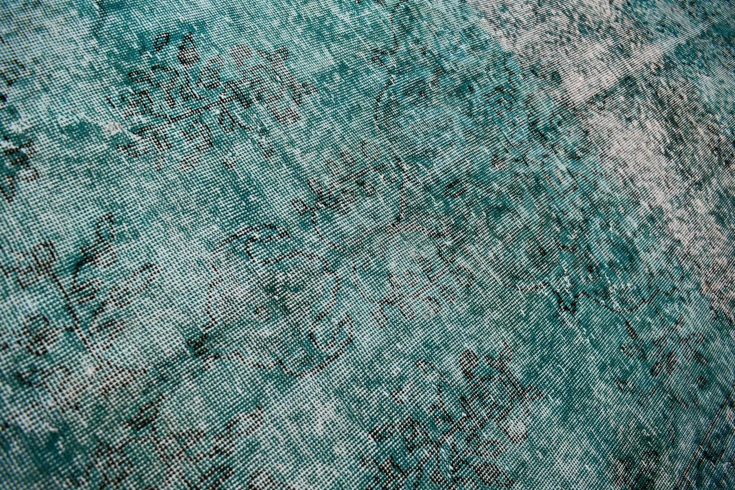 Turquoise vintage vloerkleed - E198 - Lavinta