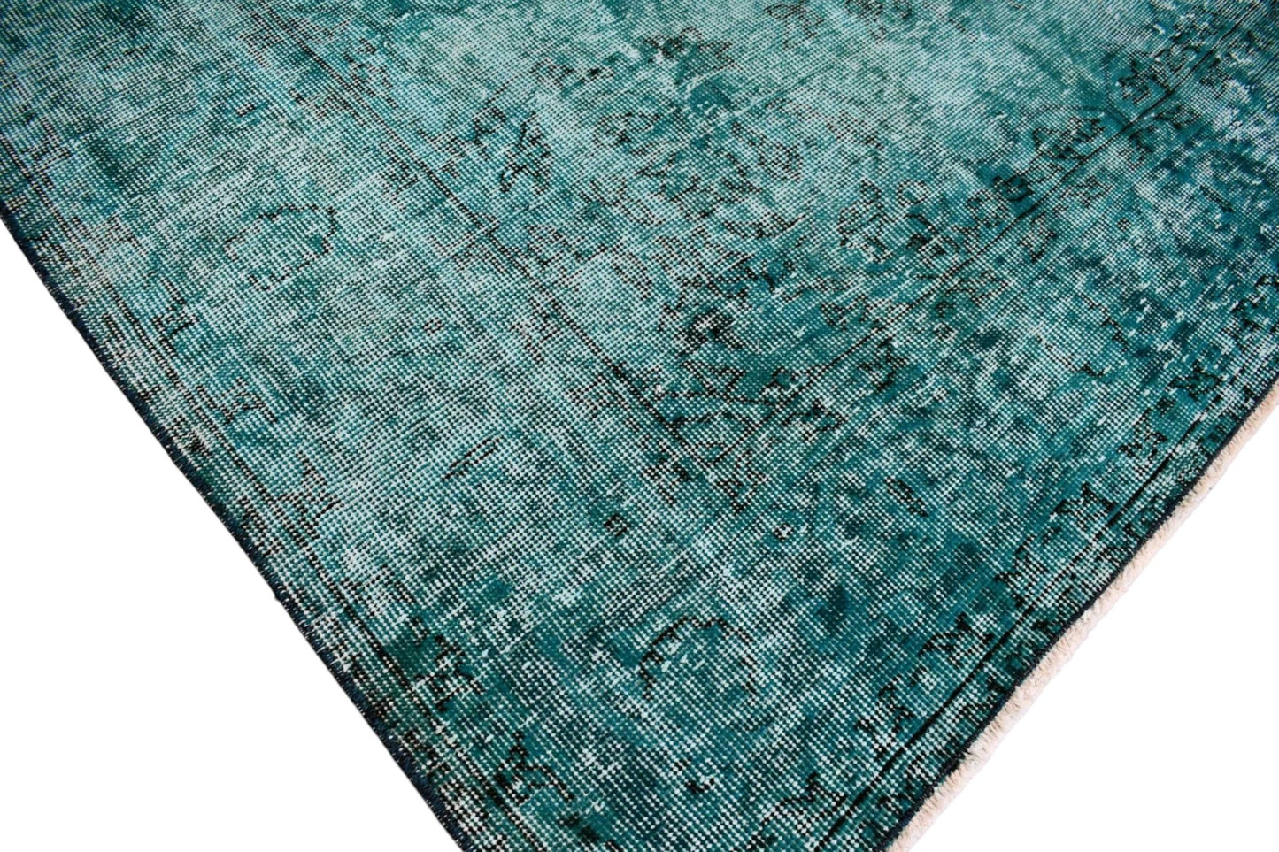 Turquoise vintage vloerkleed - E198 - Lavinta