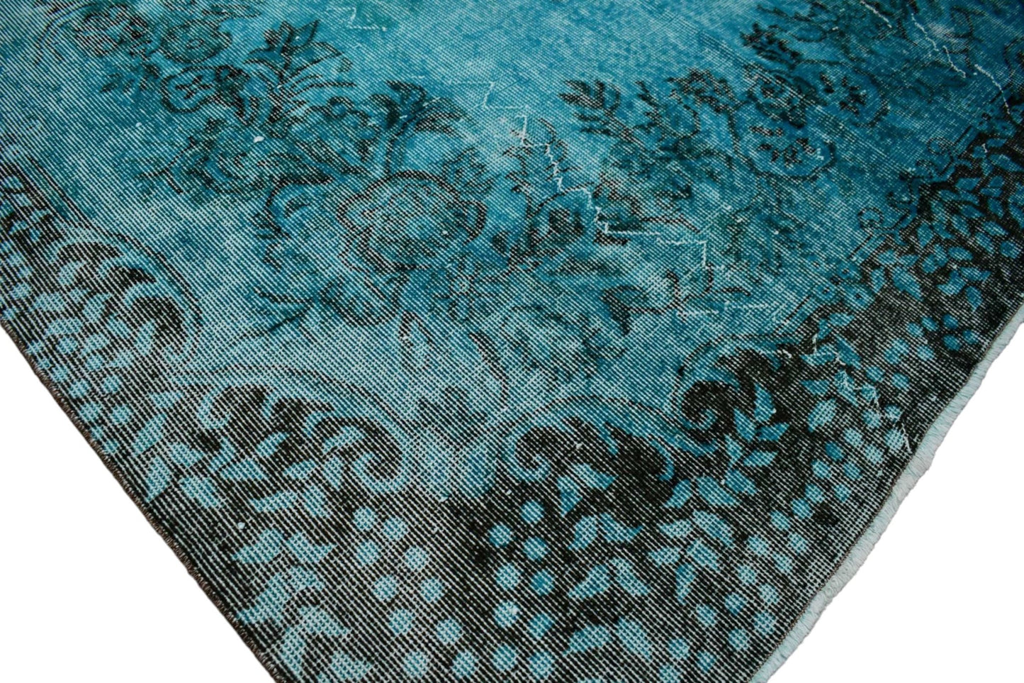 Turquoise vintage vloerkleed - E344 - Lavinta
