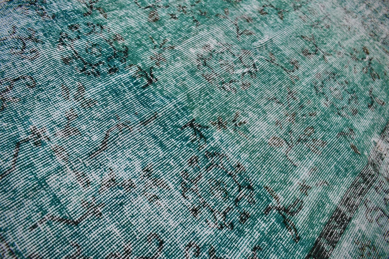 Turquoise vintage vloerkleed - E435 - Lavinta
