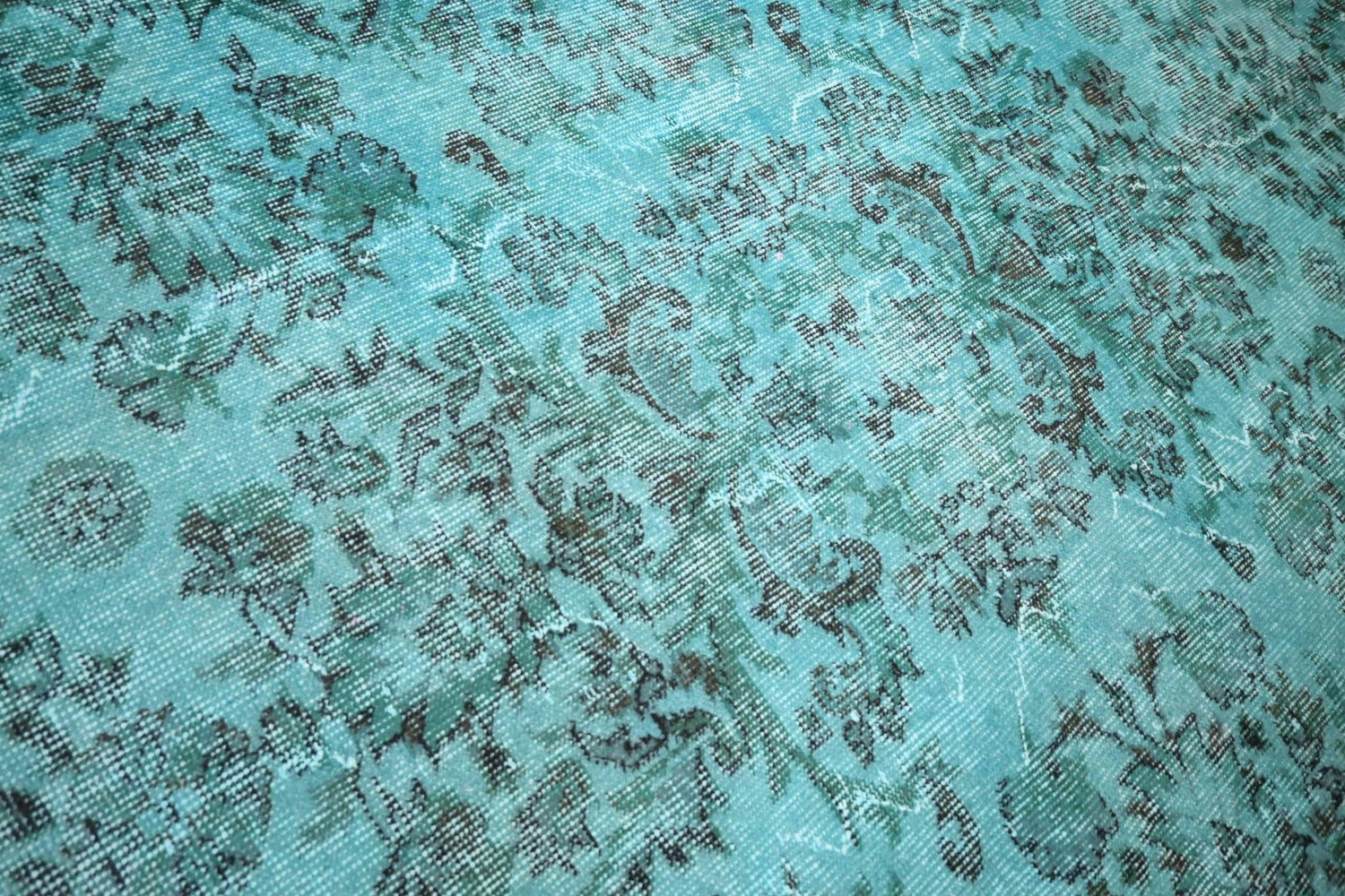 Turquoise vintage vloerkleed - E499 - Lavinta