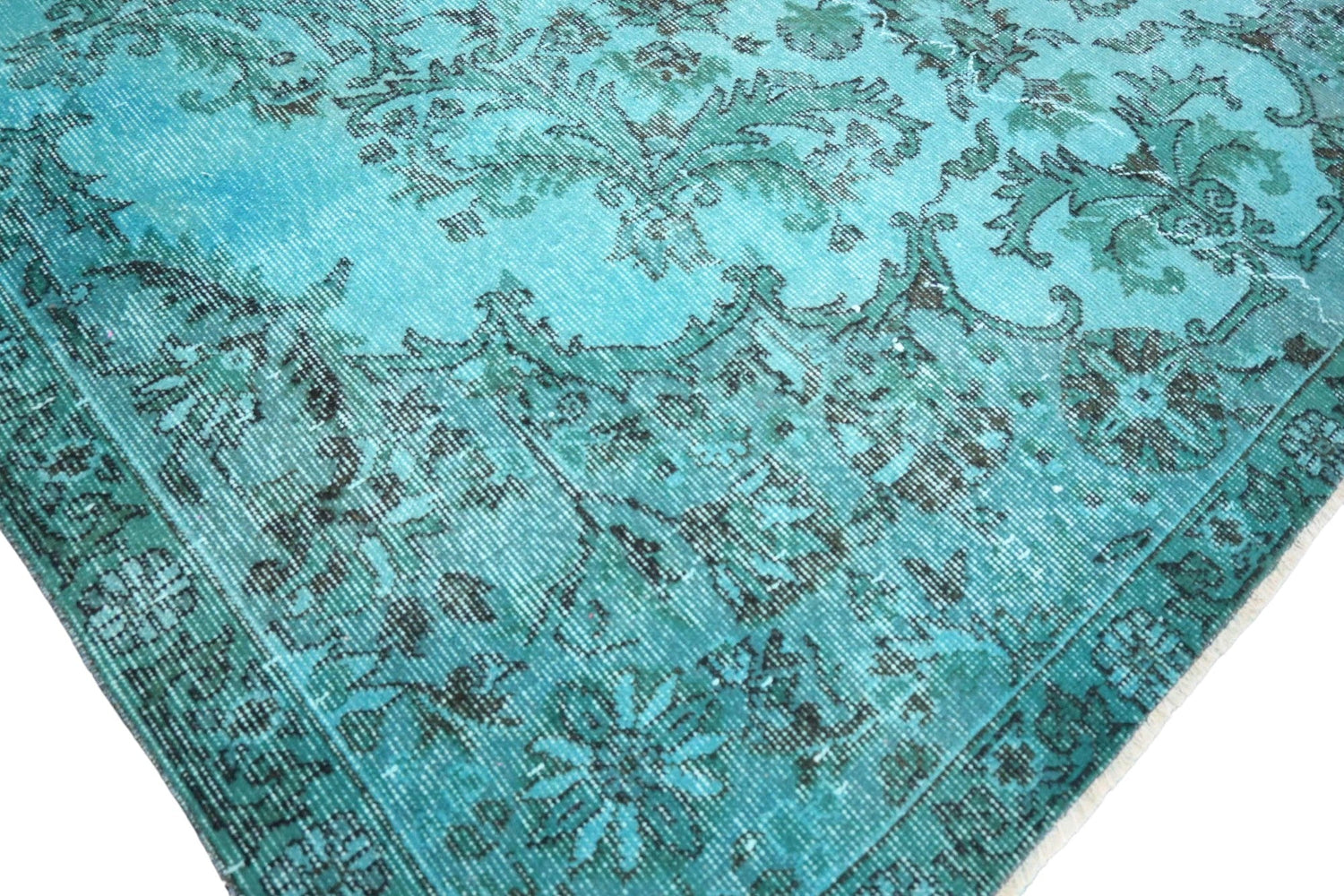 Turquoise vintage vloerkleed - E499 - Lavinta