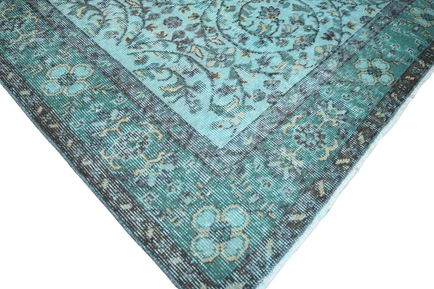 Turquoise vintage vloerkleed - E510 - Lavinta
