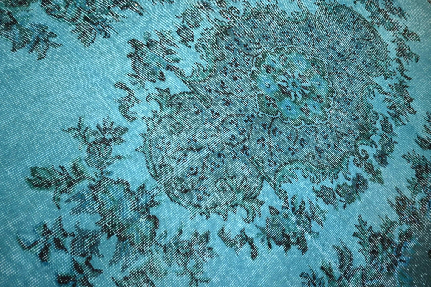 Turquoise vintage vloerkleed - E525 - Lavinta