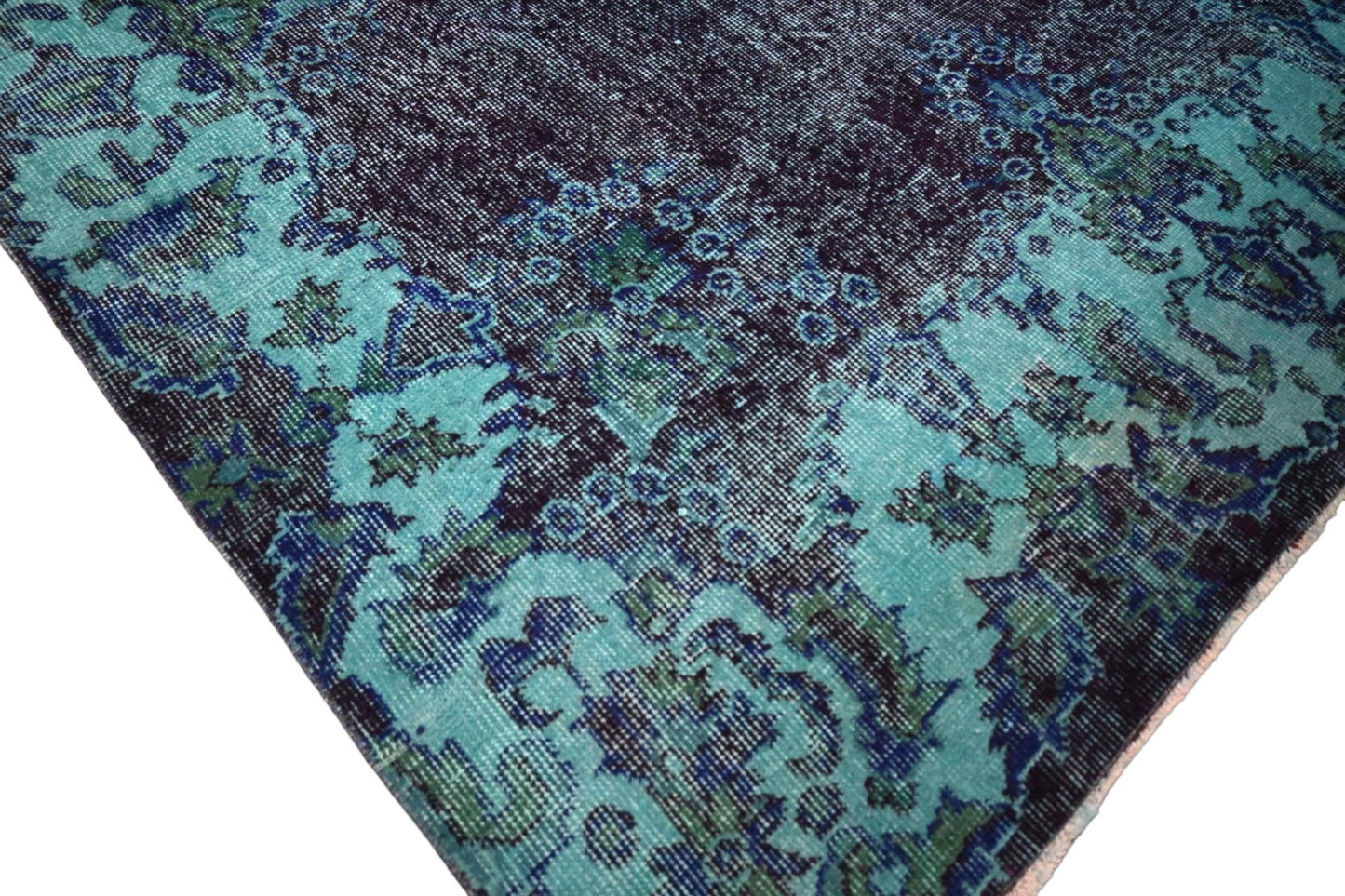 Turquoise vintage vloerkleed - E694 - Lavinta