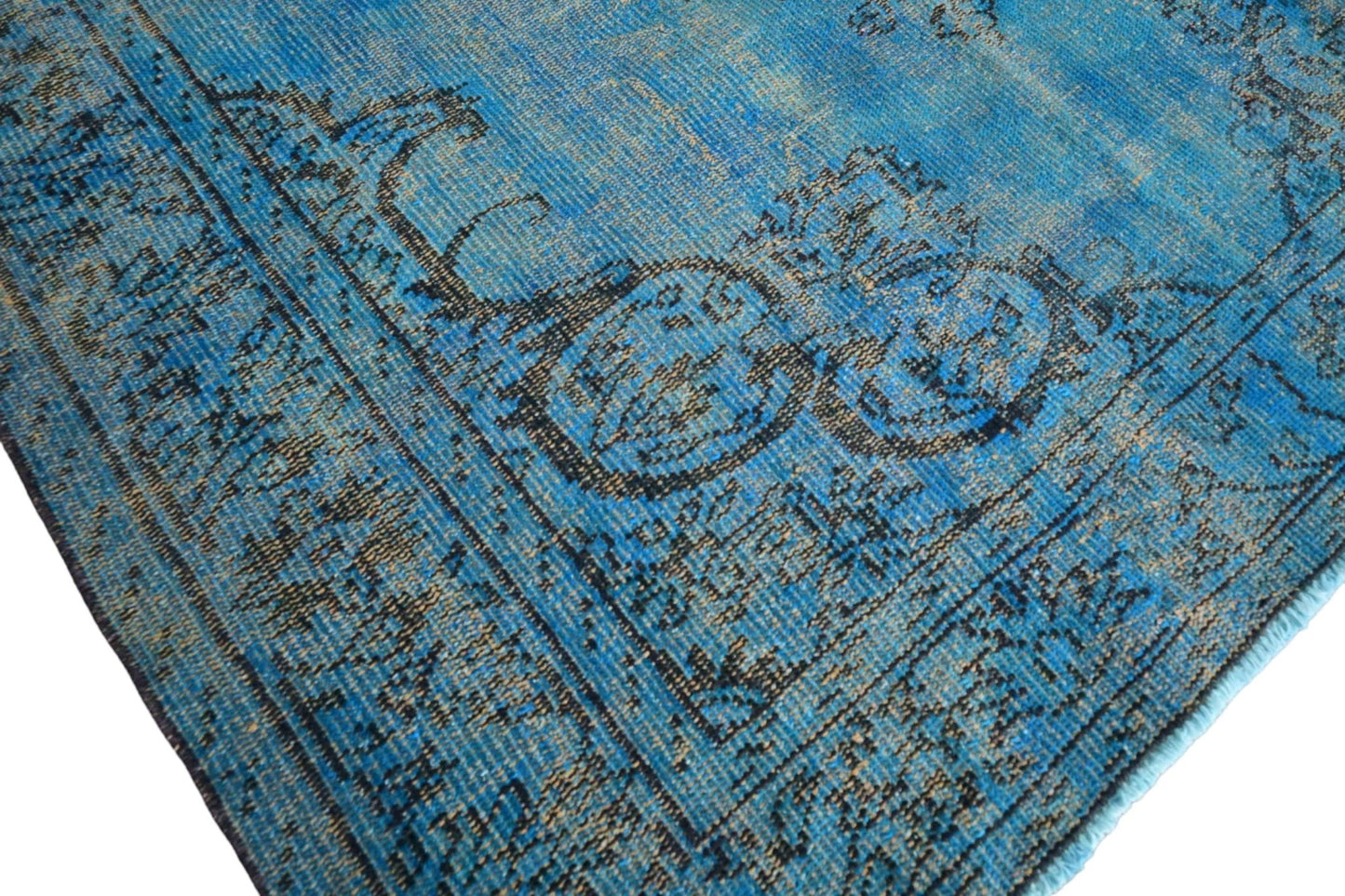 Turquoise vintage vloerkleed - E699 - Lavinta