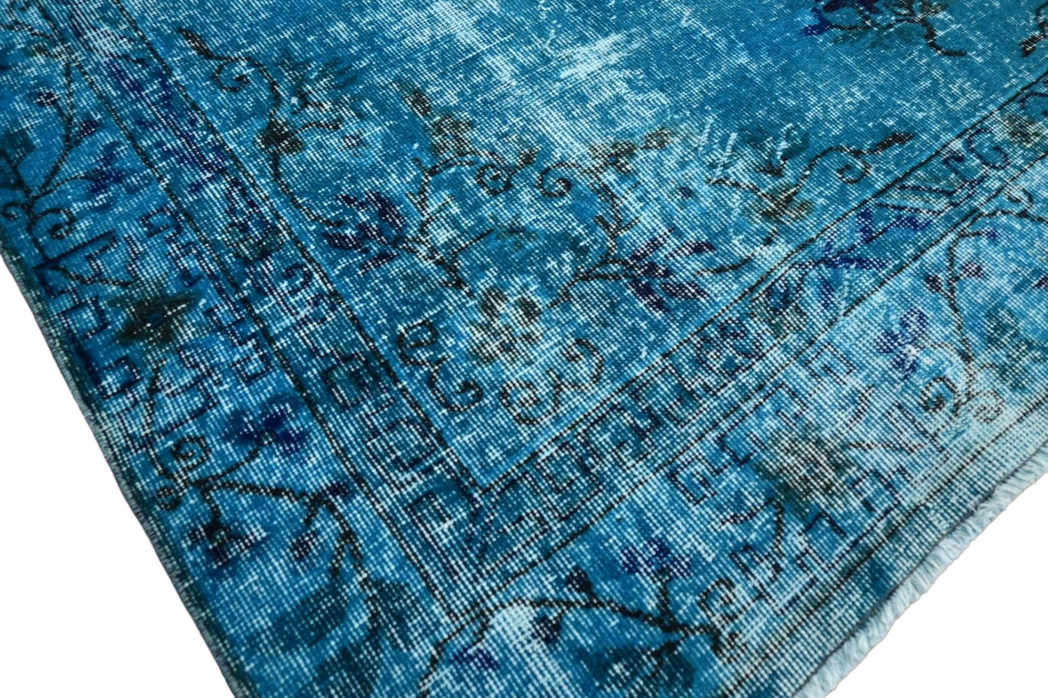 Turquoise vintage vloerkleed - E707 - Lavinta