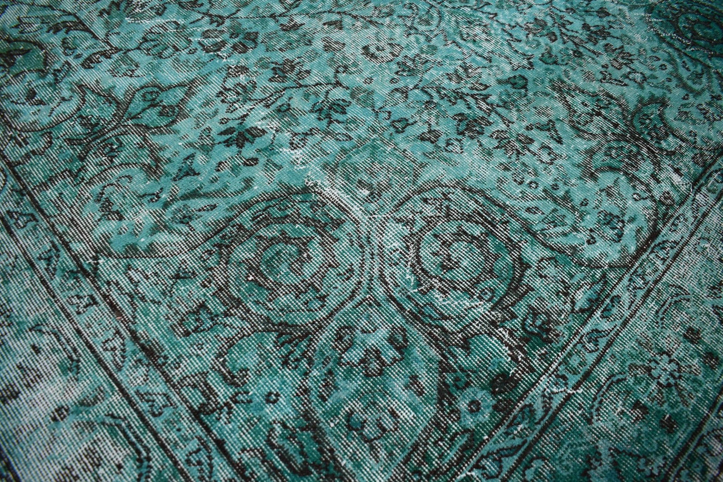 Turquoise vintage vloerkleed - X3967 - Lavinta