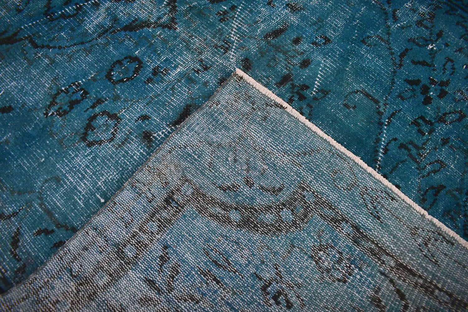 Vintage blauw vloerkleed - Lavinta
