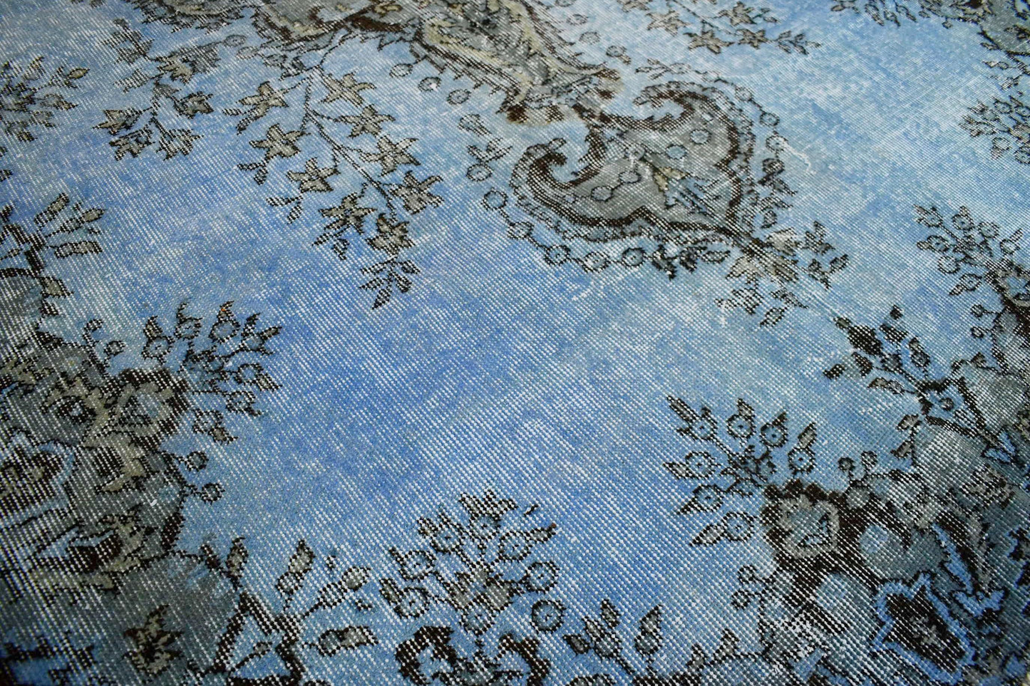 Vintage vloerkleed blauw - Lavinta